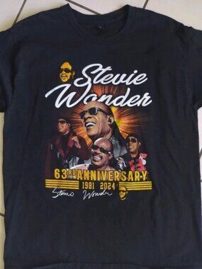 2024 Stevie Wonder Concert T-Shirt 63rd Anniversary Sing Your Songs Large